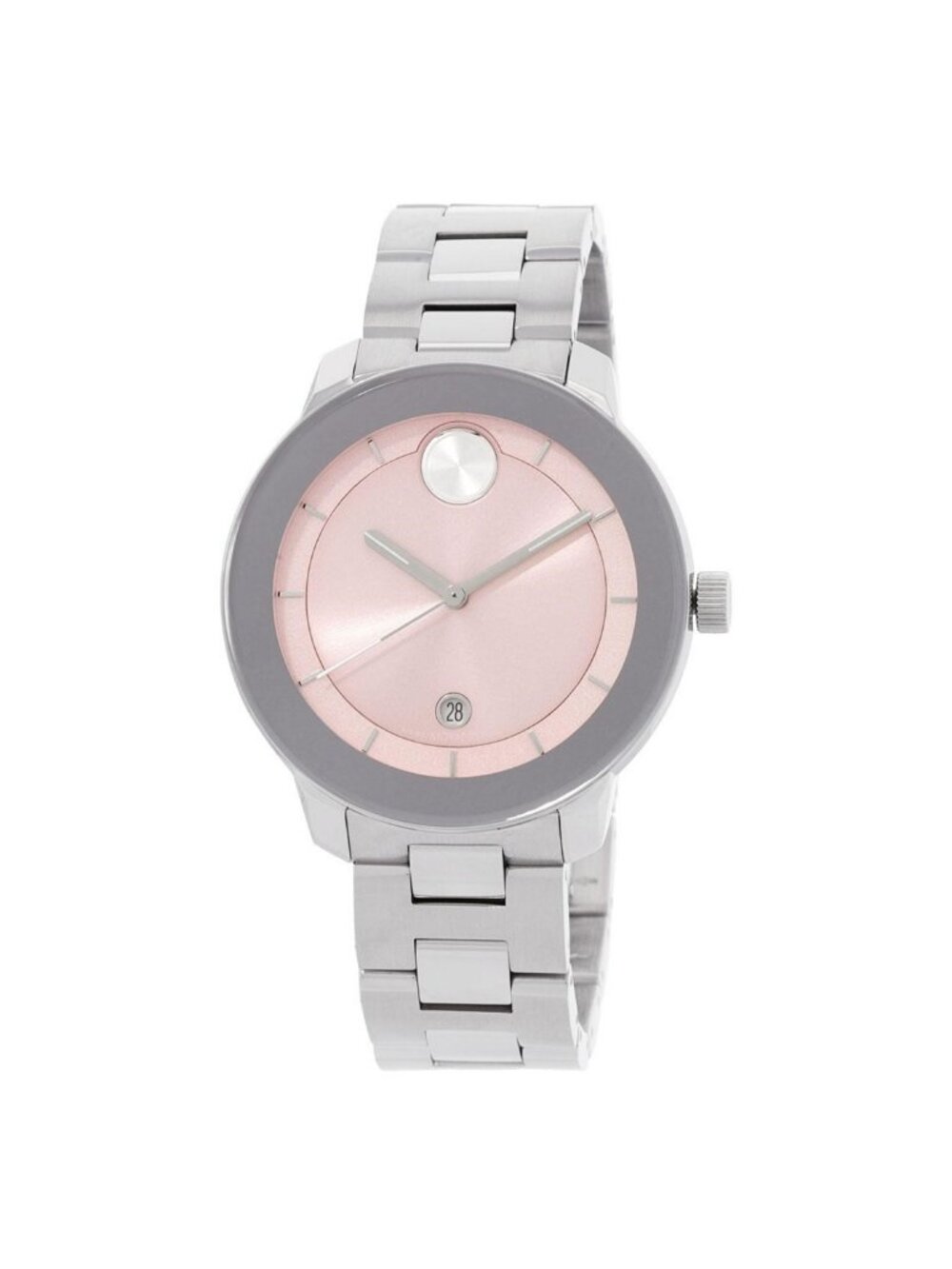 NWT Movado Bold Quartz Pink Dial Unisex Watch